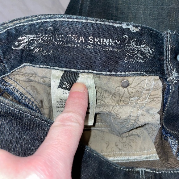 Express Ultra Skinny Low Rise Jeans Sz 2 Short - Picture 6 of 8